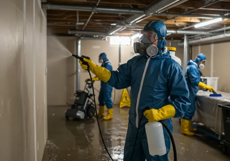 Basement Sanitization and Antimicrobial Treatment process in Newton, TX